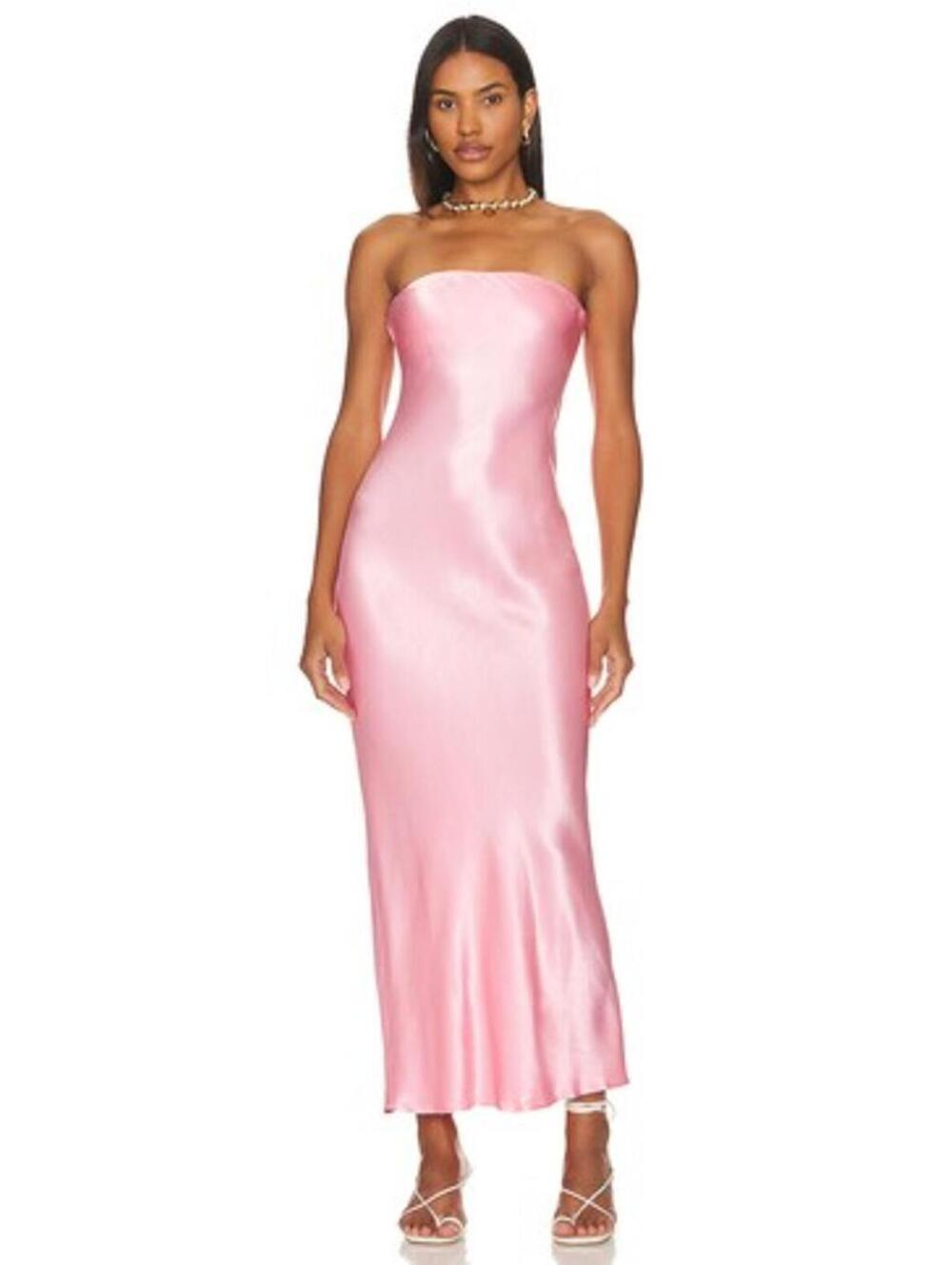 SNDYS X Revolve Angel Strapless Midi Dress in Pink